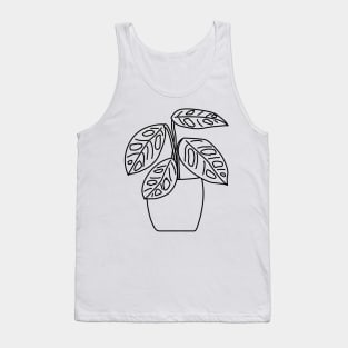 Gatenplant Monstera Obliqua Monkey Leaf Lines Tank Top